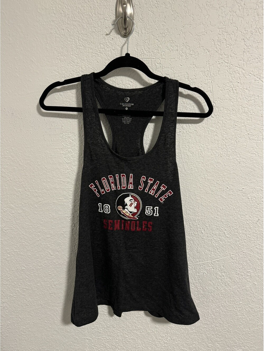Women’s Florida State Seminoles Tank Top Gray Size Medium